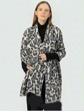 Leopard Design Blanket Scarf